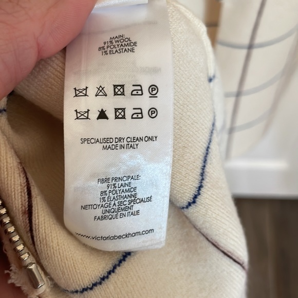 😍Victoria Beckham Signature Intarsia Check Crewneck Sheath Dress 2 (size 6) - Picture 8 of 12